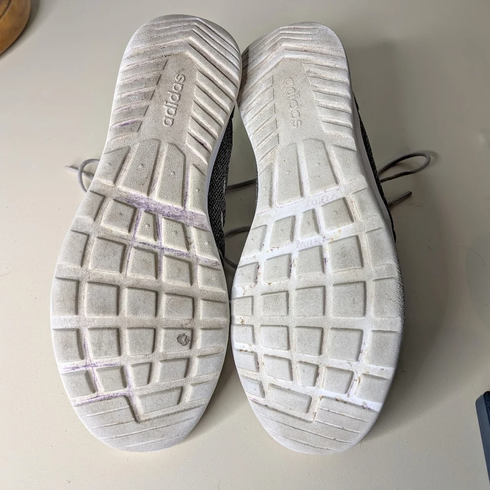 adidas Cloudfoam Gray Fabric Mesh Athletic Shoes Size Women's 8.5